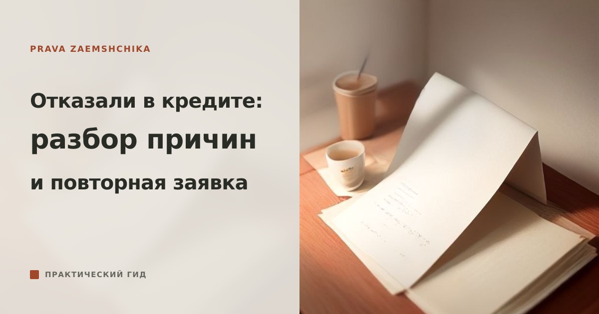 Иллюстрация к статье «Отказали в кредите: причины и повторная заявка»